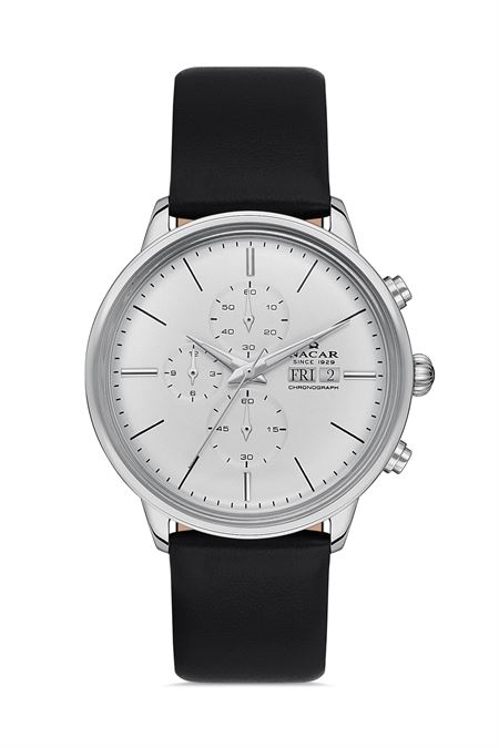 SİYAH HAKİKİ DERİ ERKEK KOL SAATİ