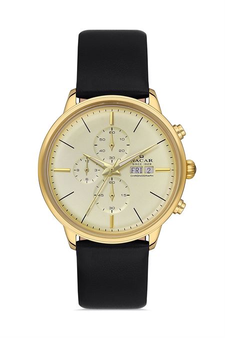 SİYAH HAKİKİ DERİ ERKEK KOL SAATİ