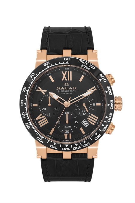 SİYAH HAKİKİ DERİ ERKEK KOL SAATİ