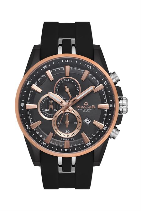 SİYAH SİLİKON ERKEK KOL SAATİ