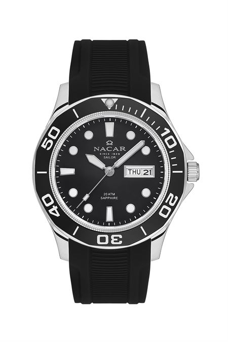 SİYAH SİLİKON ERKEK KOL SAATİ