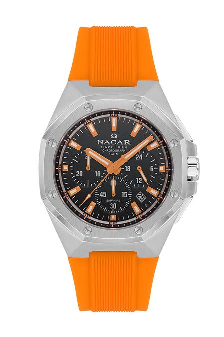 TURUNCU SİLİKON ERKEK KOL SAATİ