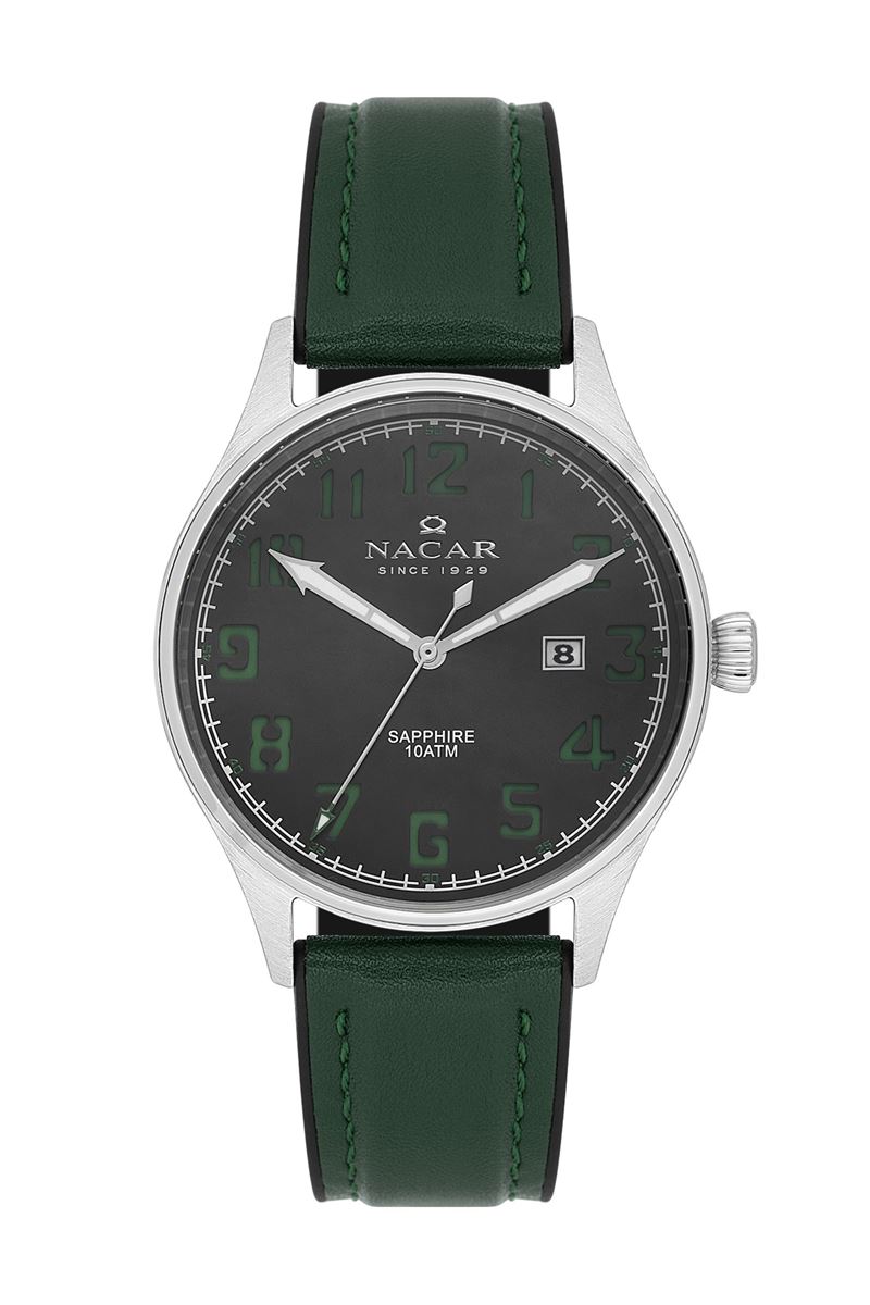 YEŞİL HAKİKİ DERİ ERKEK KOL SAATİ