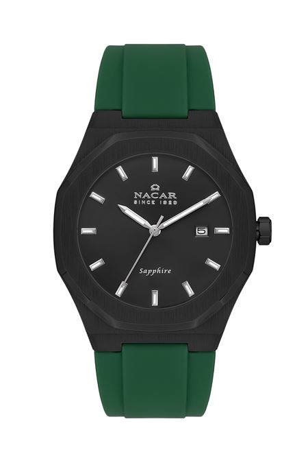 YEŞİL SİLİKON ERKEK KOL SAATİ