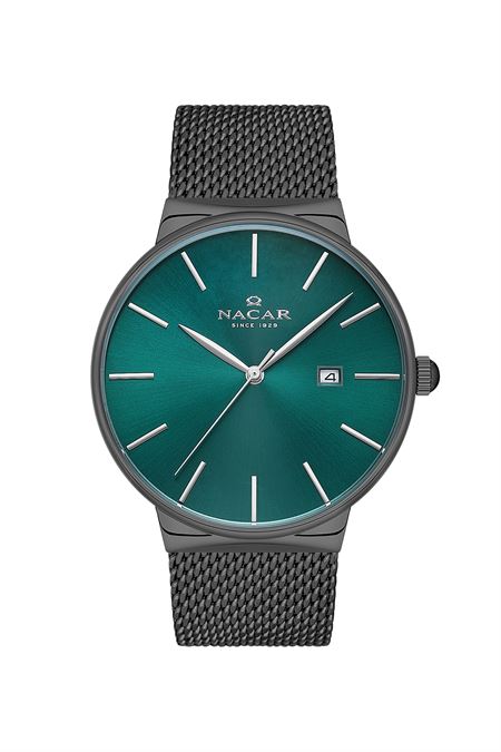 GRİ HASIR BAND ERKEK KOL SAATİ 