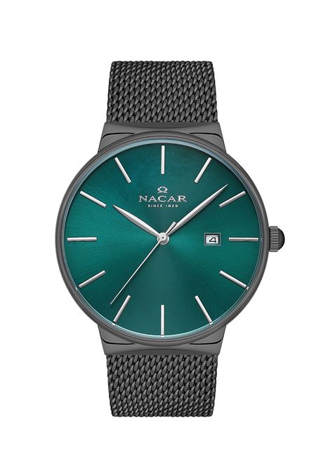 GRİ HASIR BAND ERKEK KOL SAATİ