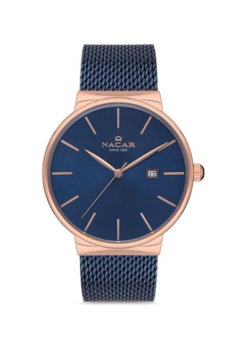 MAVİ HASIR BAND ERKEK KOL SAATİ