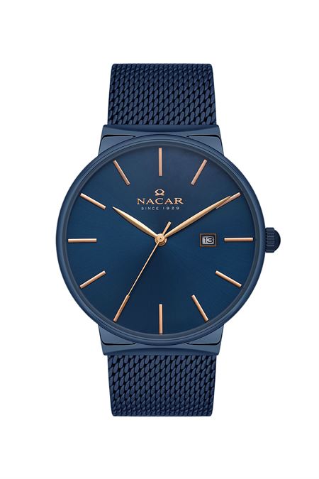 MAVİ HASIR BAND ERKEK KOL SAATİ
