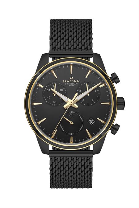 SİYAH HASIR BAND ERKEK KOL SAATİ