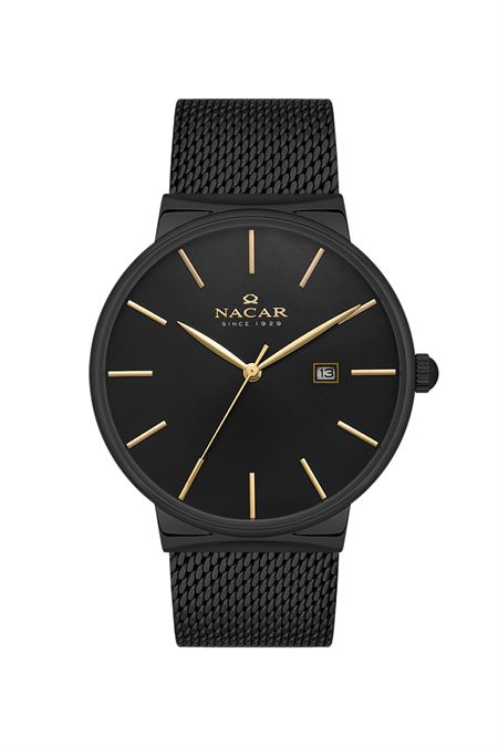 SİYAH HASIR BAND ERKEK KOL SAATİ